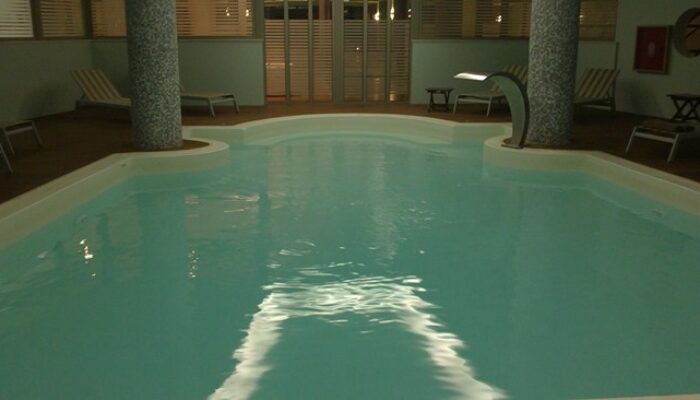 white painted swimming pool