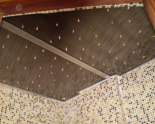 hammam with fiber optic star ceiling