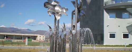 metal fountain